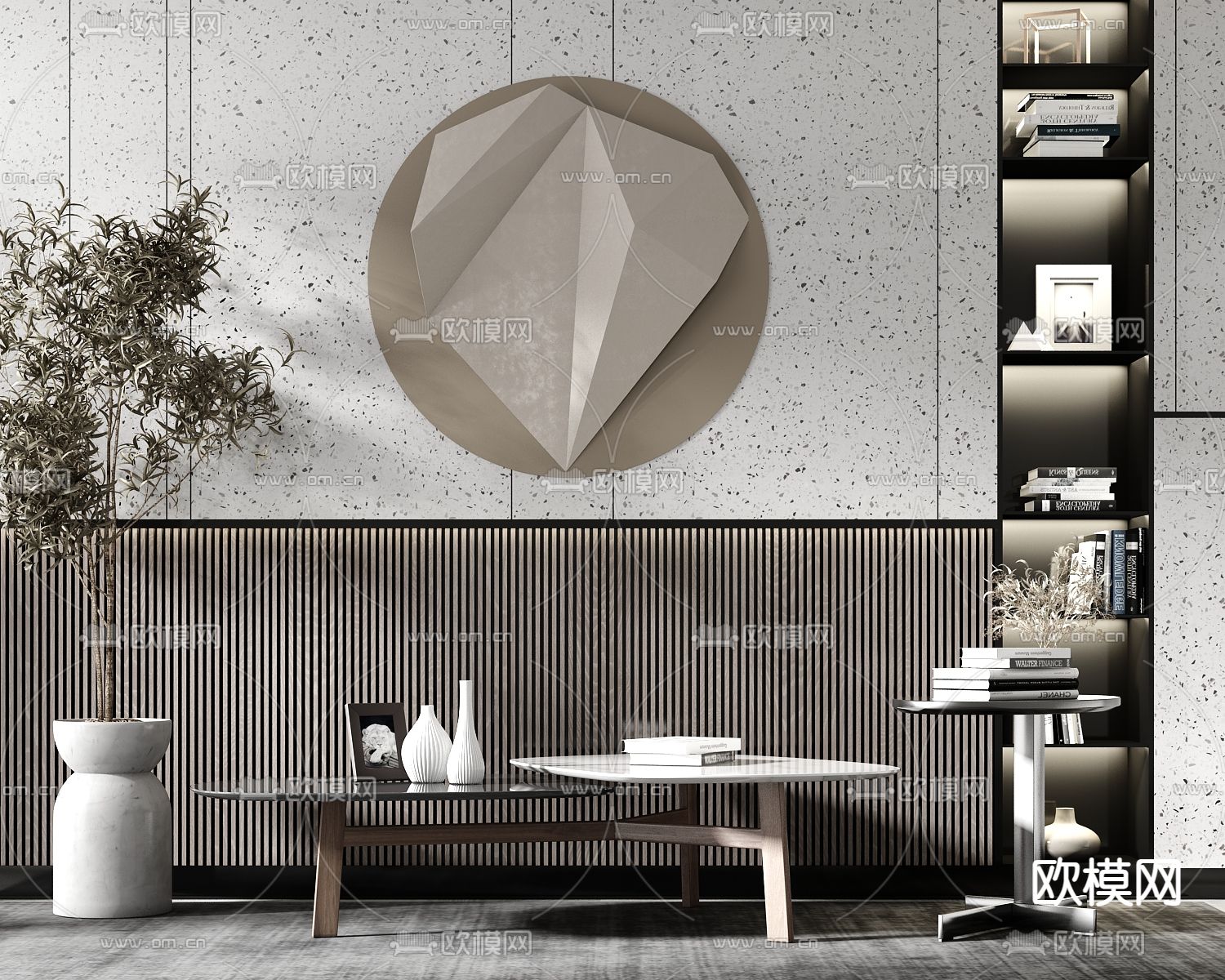 现代子母茶几3d模型下载