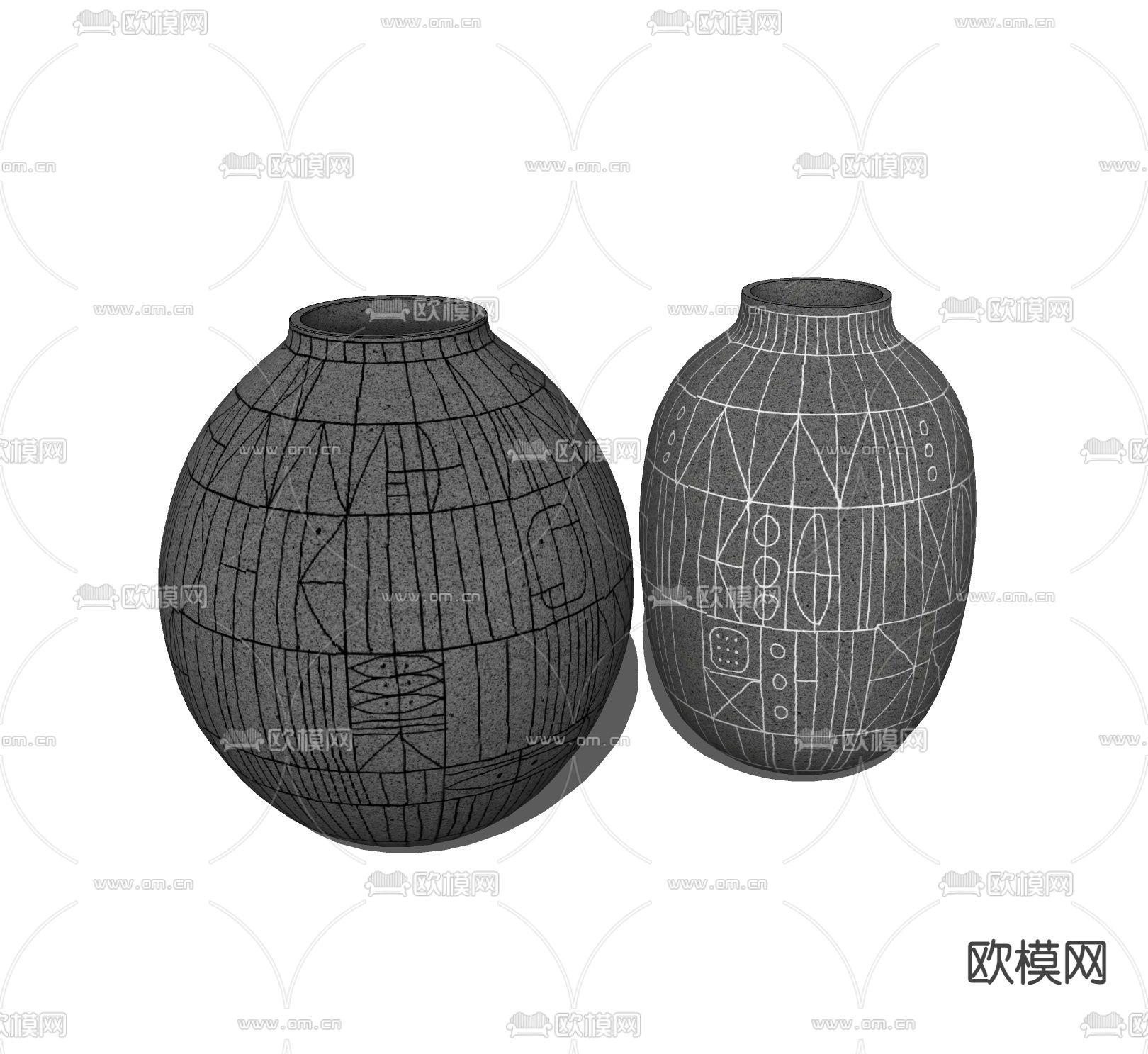 现代陶罐su模型