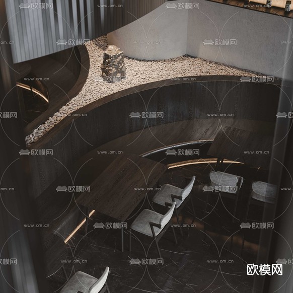 暗黑风 酒吧清吧3d模型下载(渲染图4)