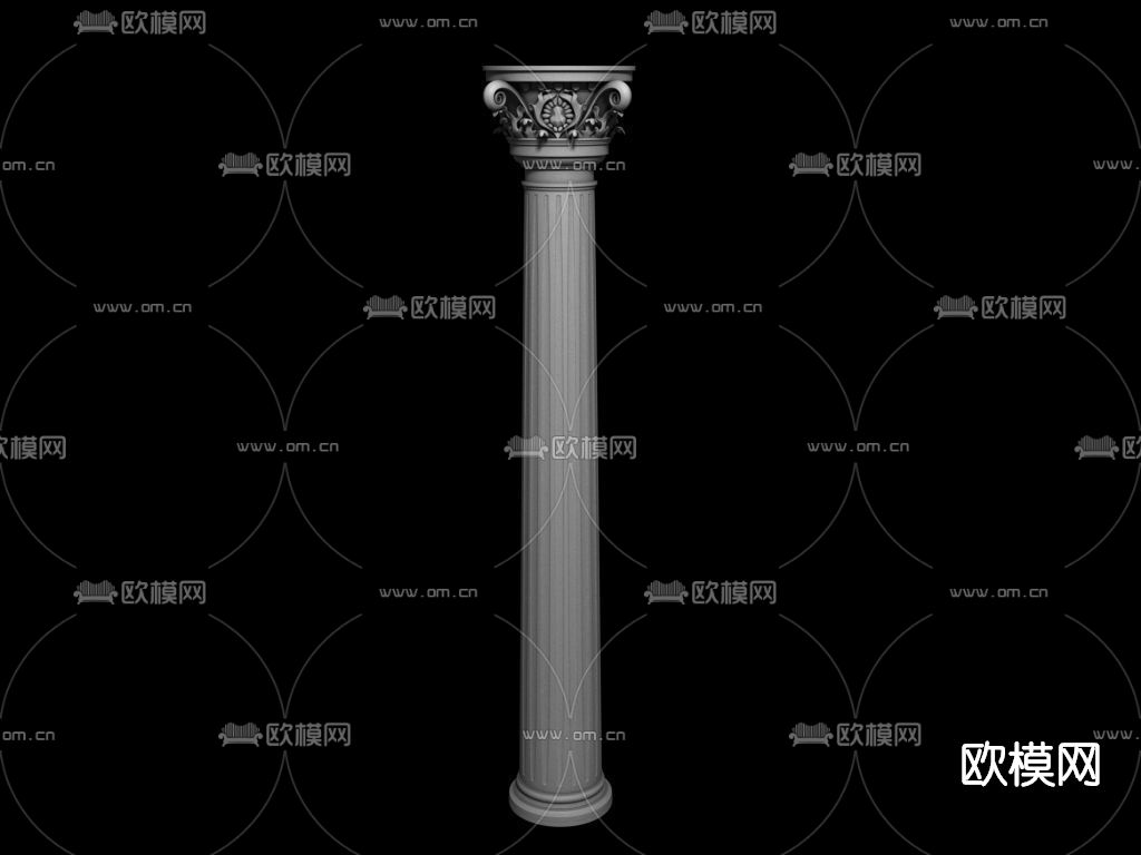 欧式罗马柱免费3d模型下载