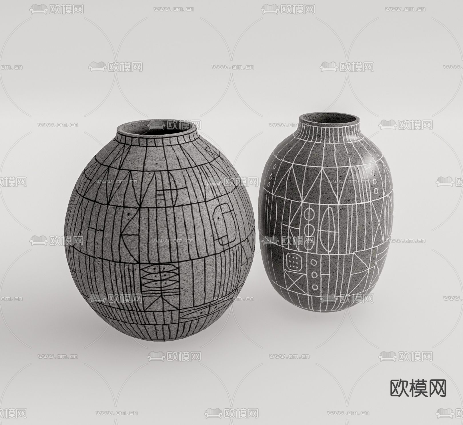 现代陶罐su模型