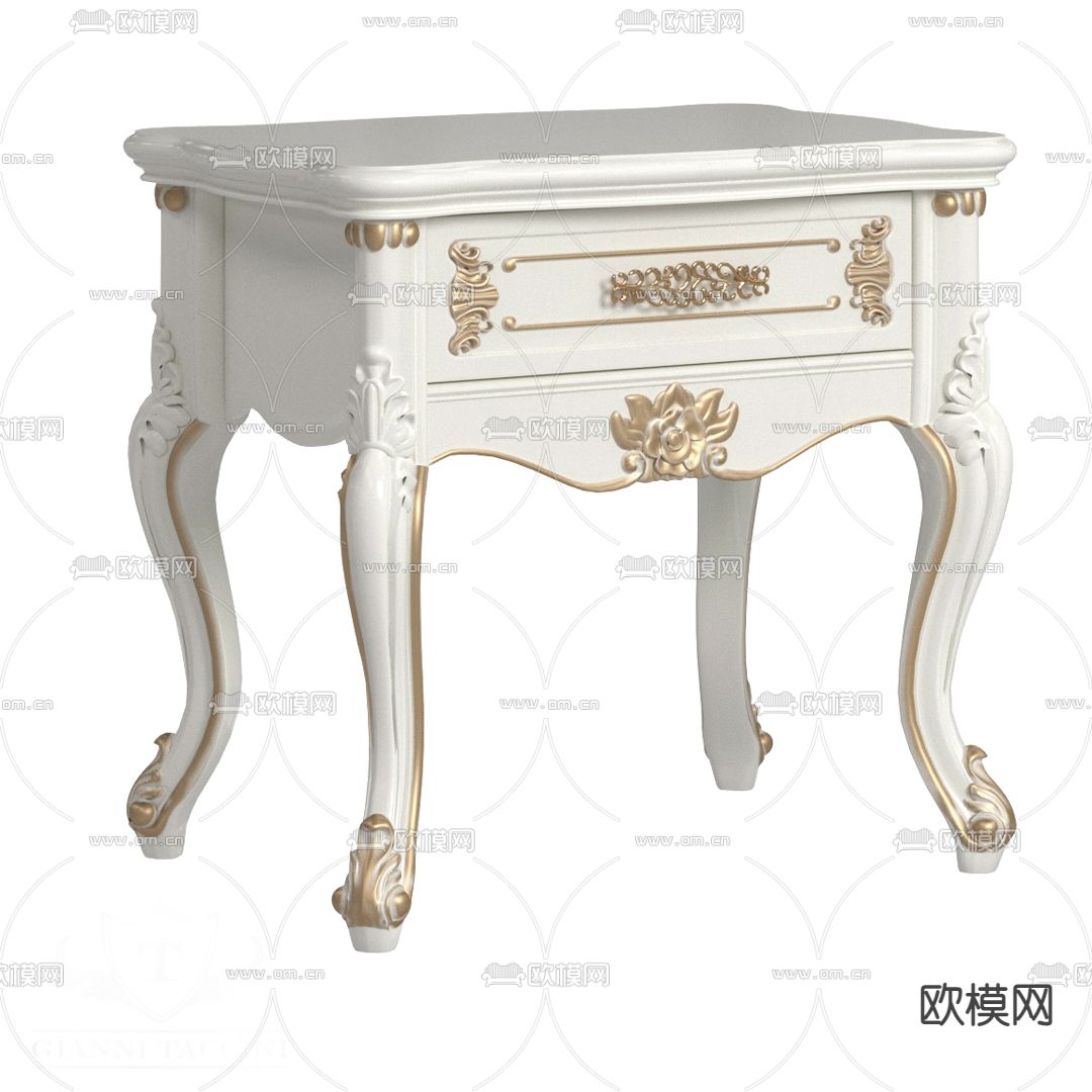 欧式角几边几3d模型下载