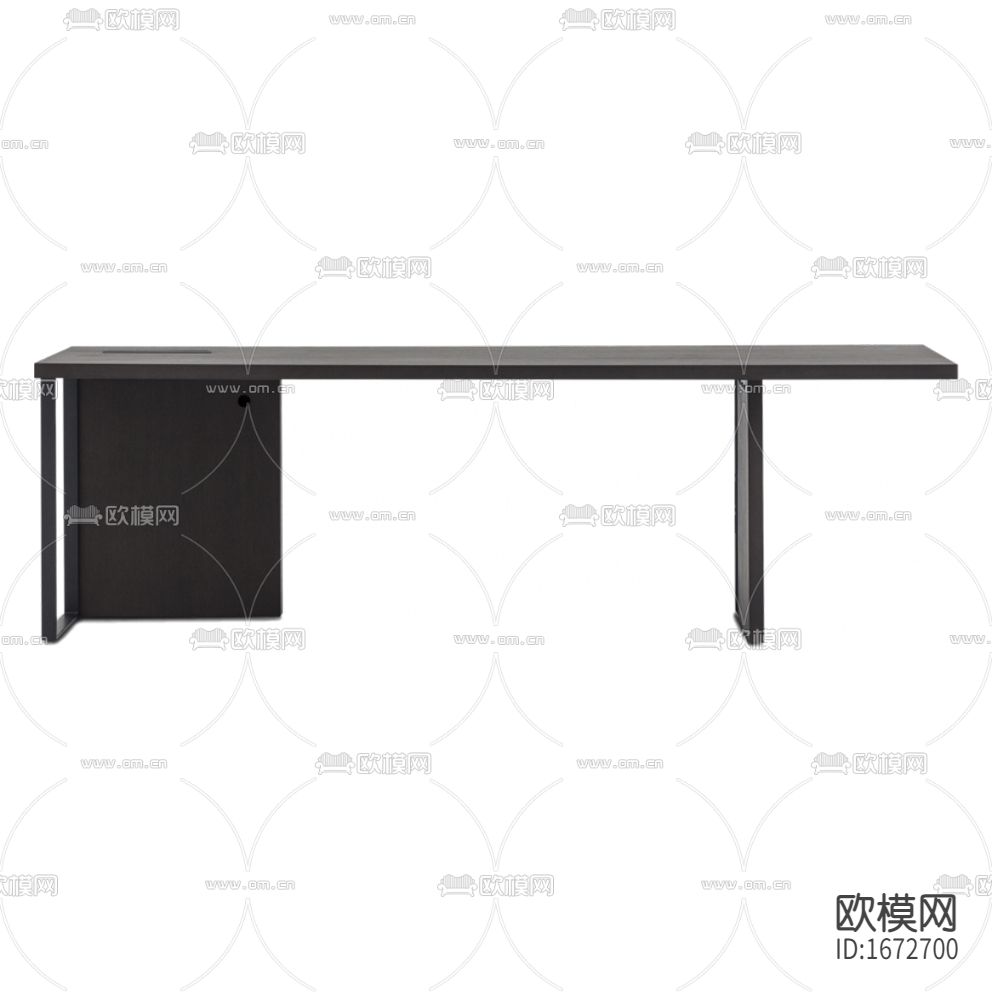 现代简约黑色实木书桌下载