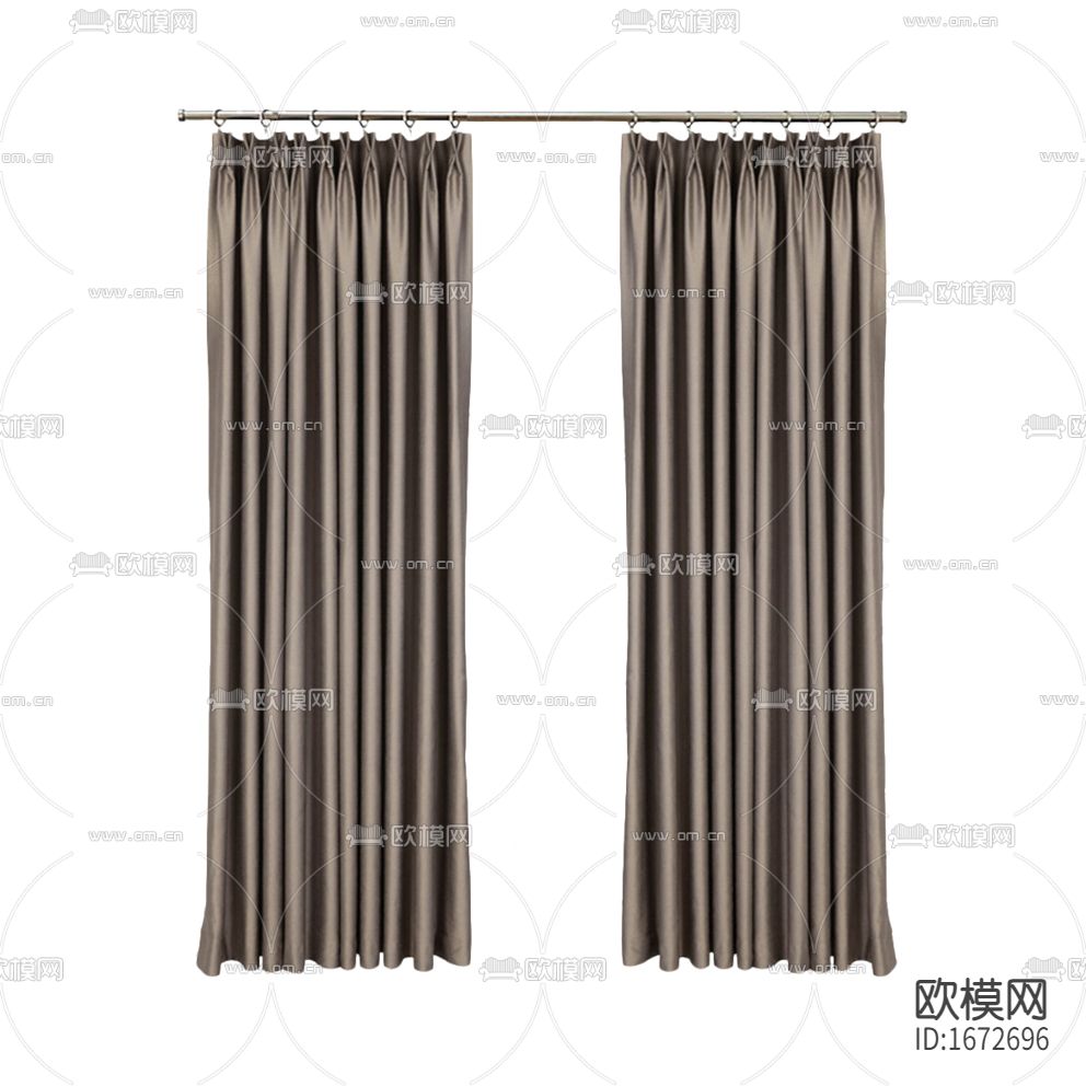 现代轻奢灰金色布艺遮光窗帘下载