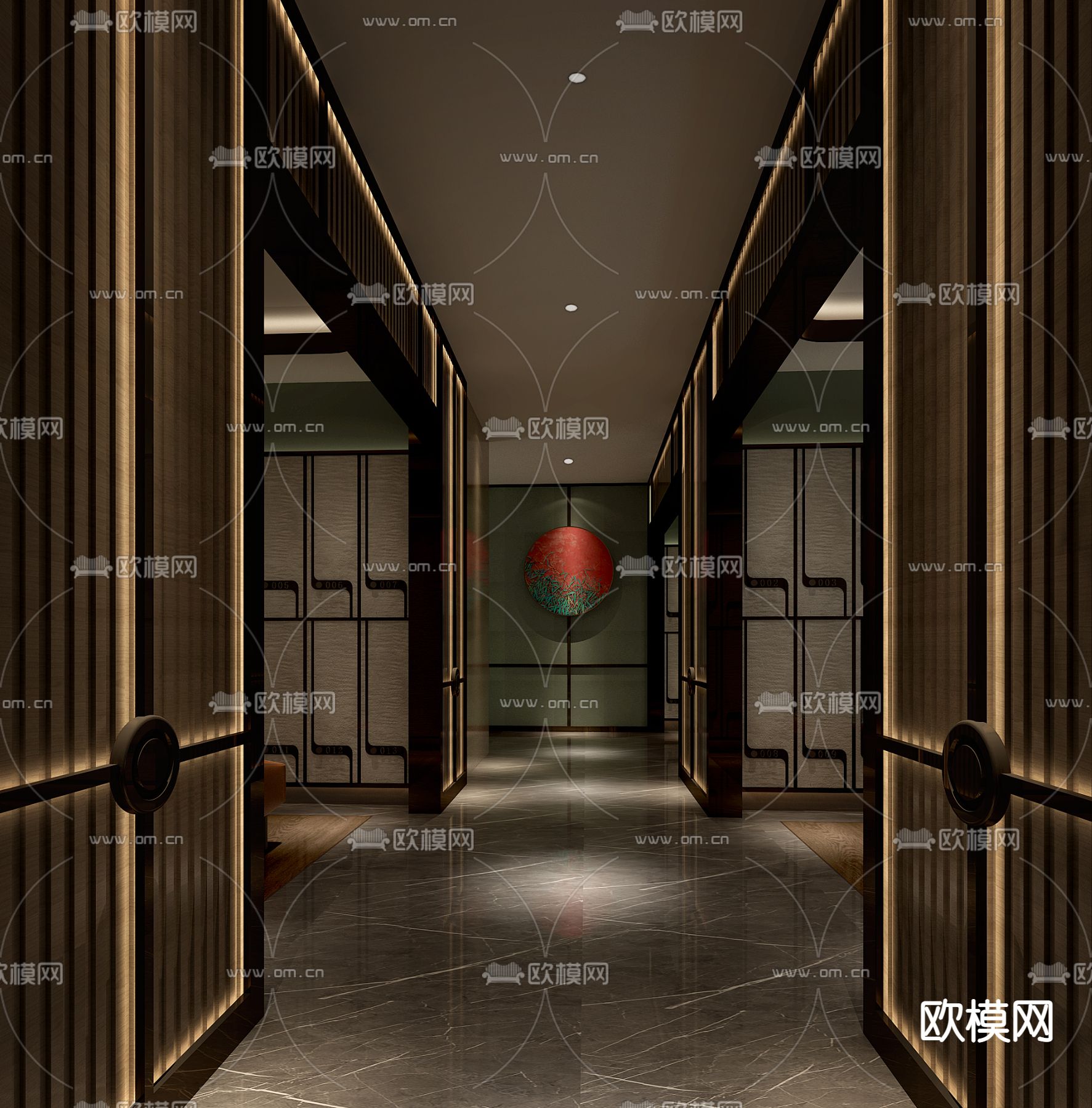 现代洗浴中心更衣室免费3d模型