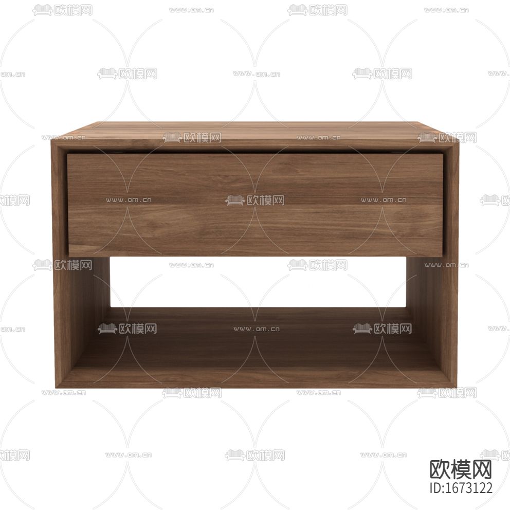 北欧简约柚木床头柜下载