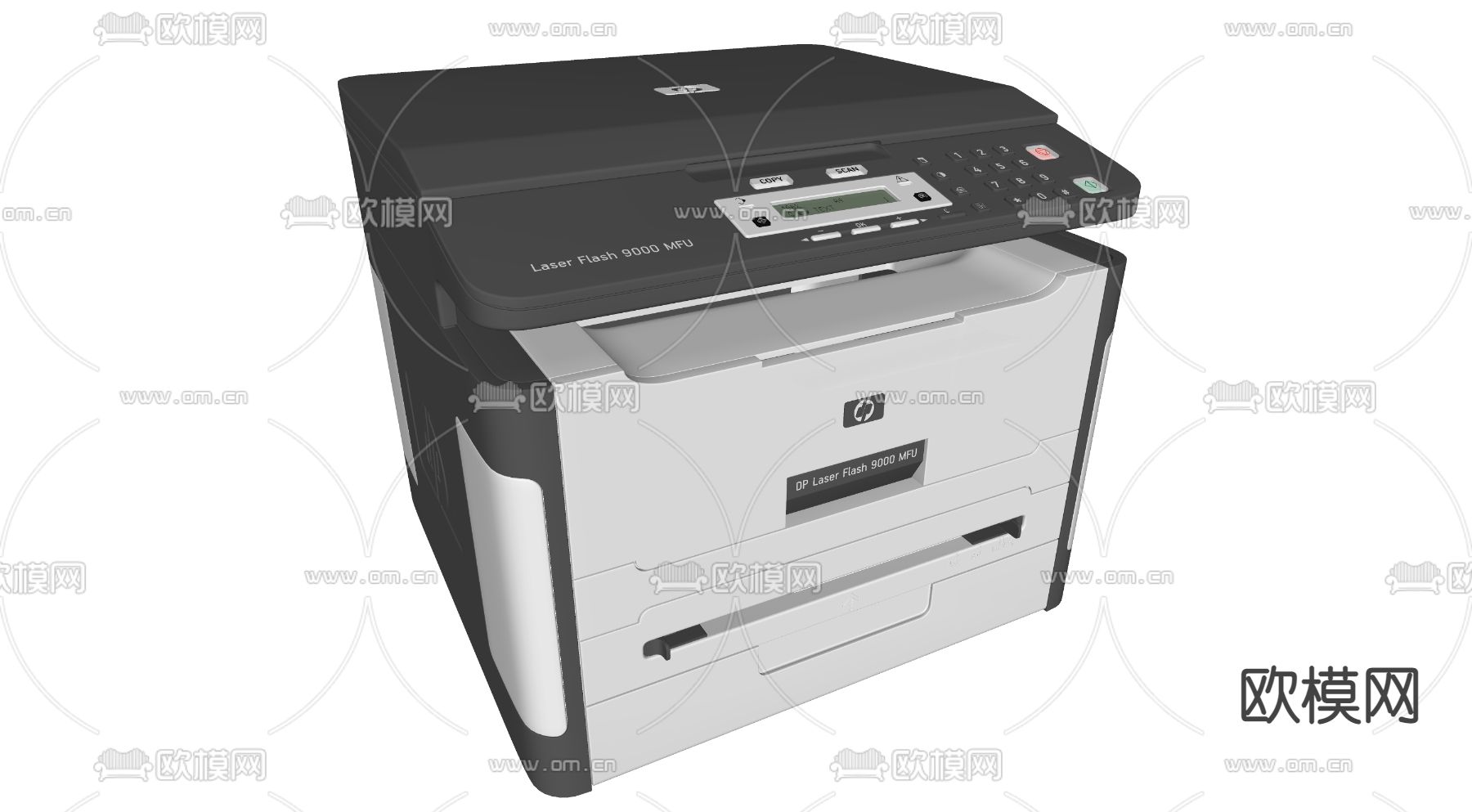 现代多功能打印机su模型下载（渲染图2）