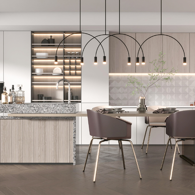 中岛餐厅3d模型