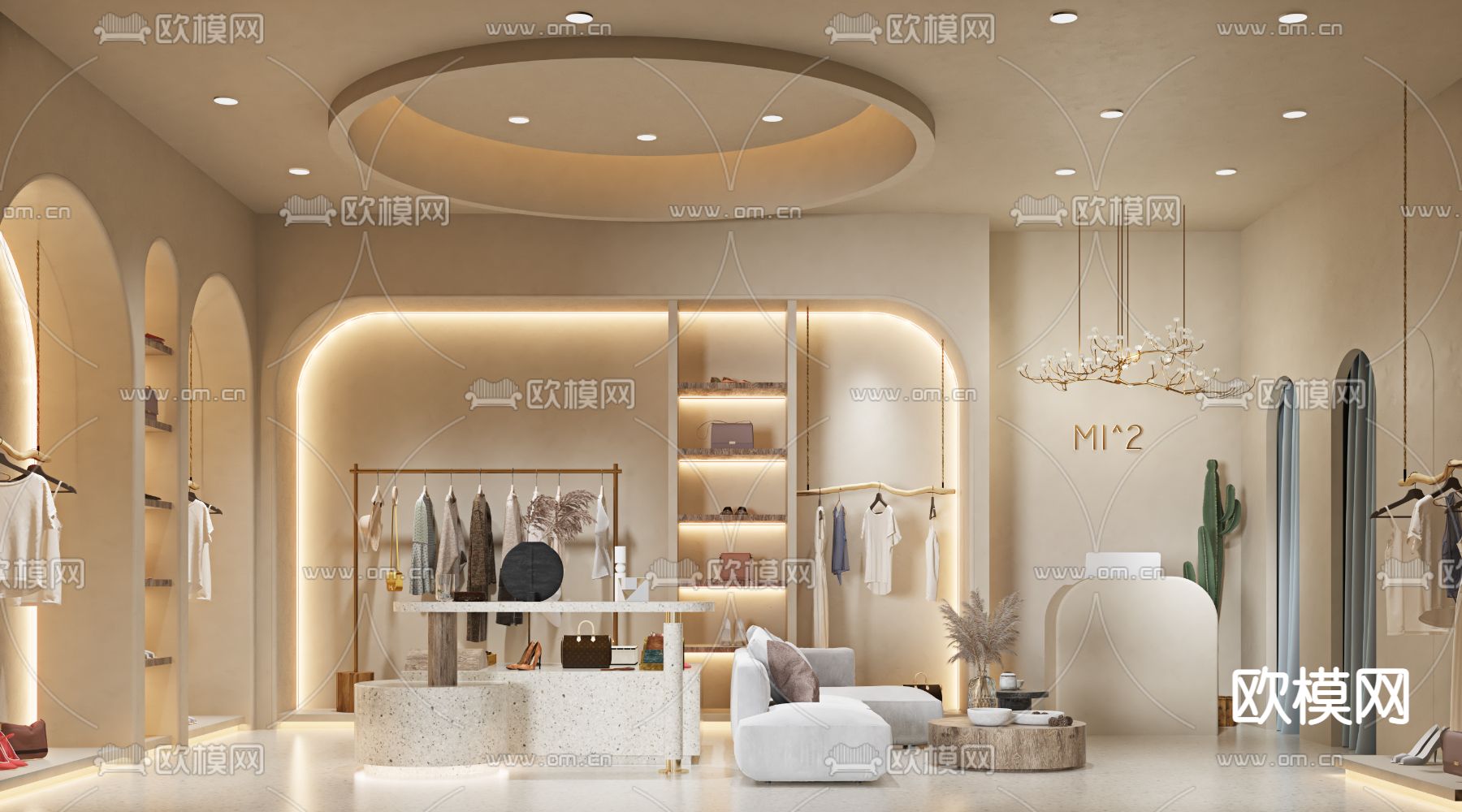 侘寂服装店3d模型