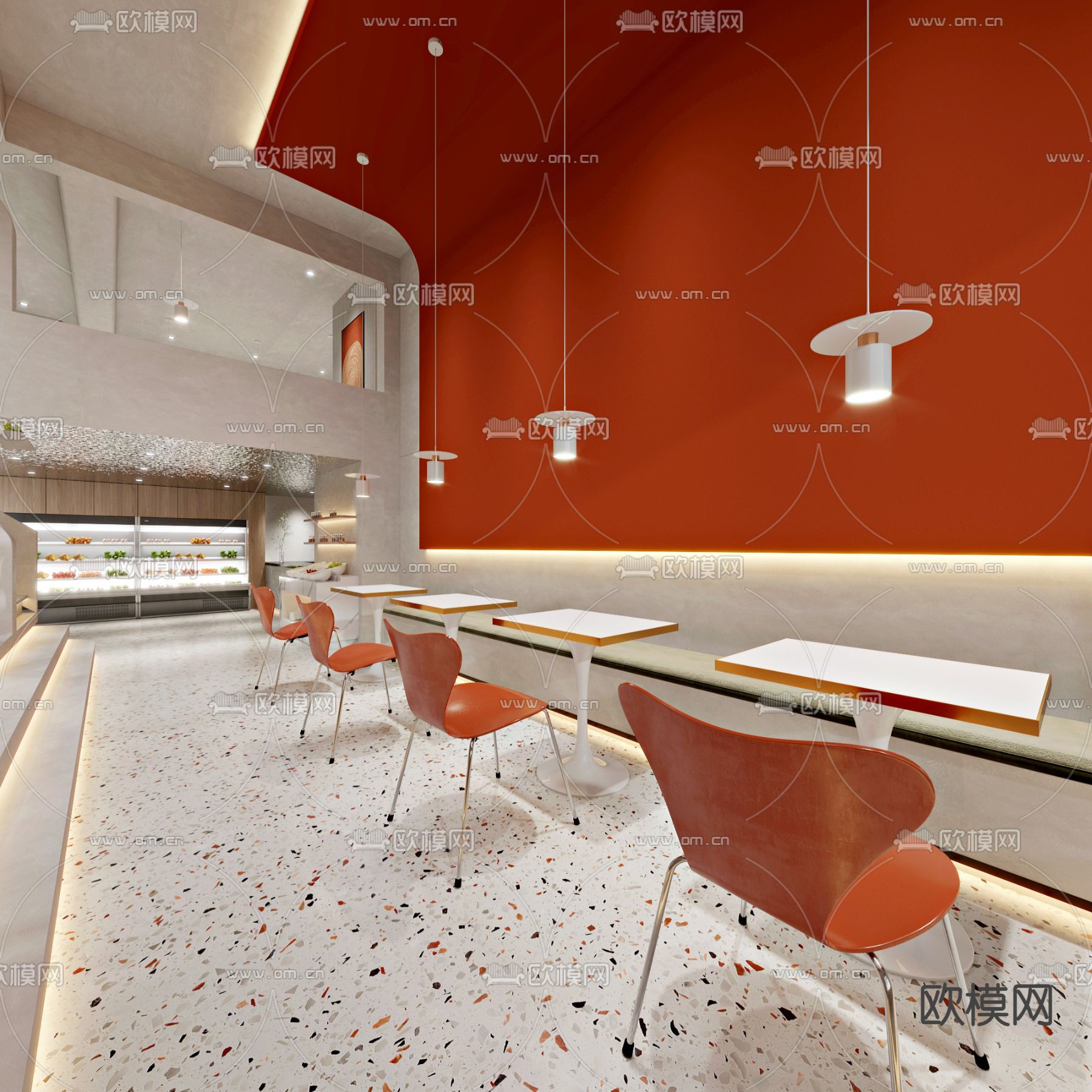 侘寂风麻辣烫火锅店3d模型下载（渲染图5）