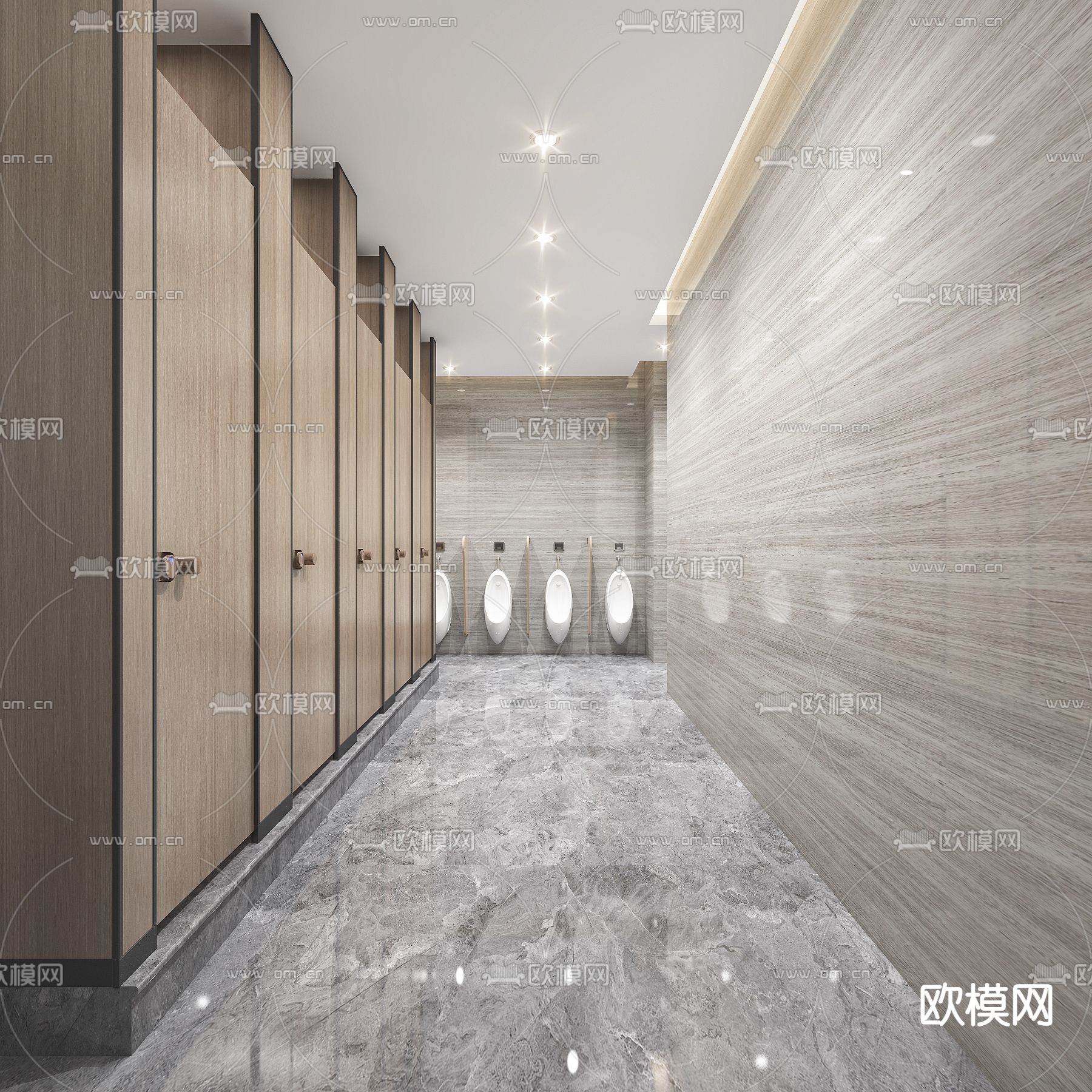 现代公共卫生间3d模型