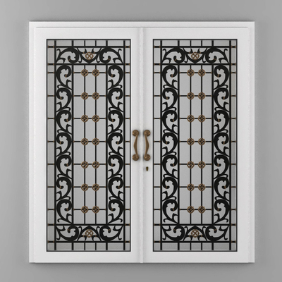 双开门阳台门免费3d模型