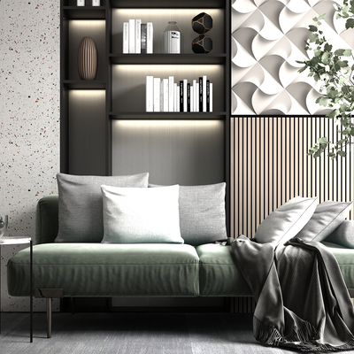  现代轻奢沙发凳su模型 