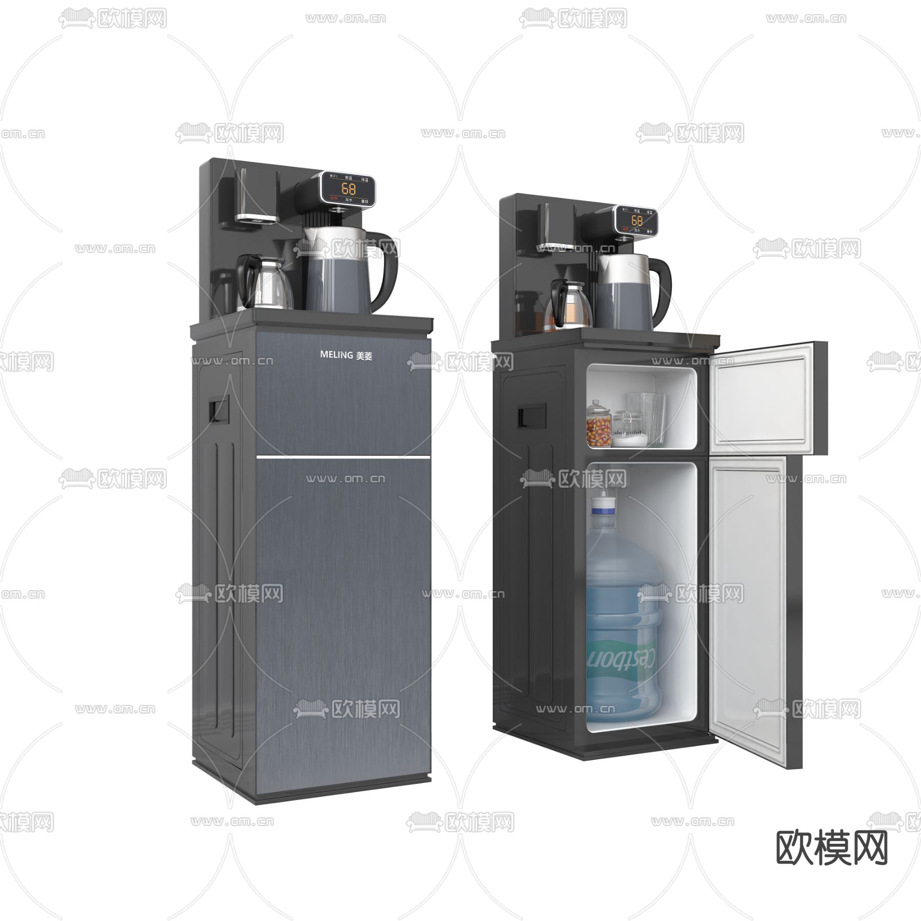 现代茶吧机3d模型下载（渲染图2）