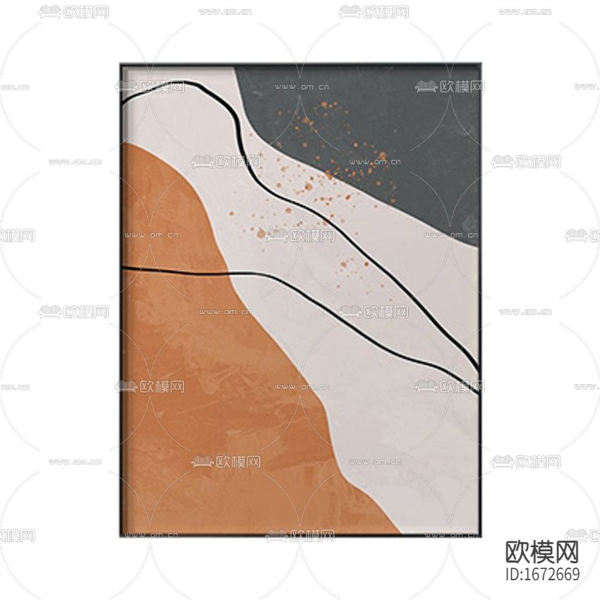 现代简约彩色抽象画下载