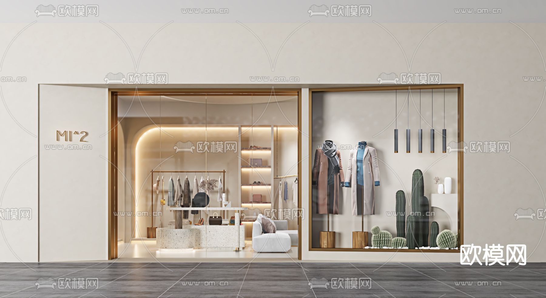 侘寂服装店3d模型