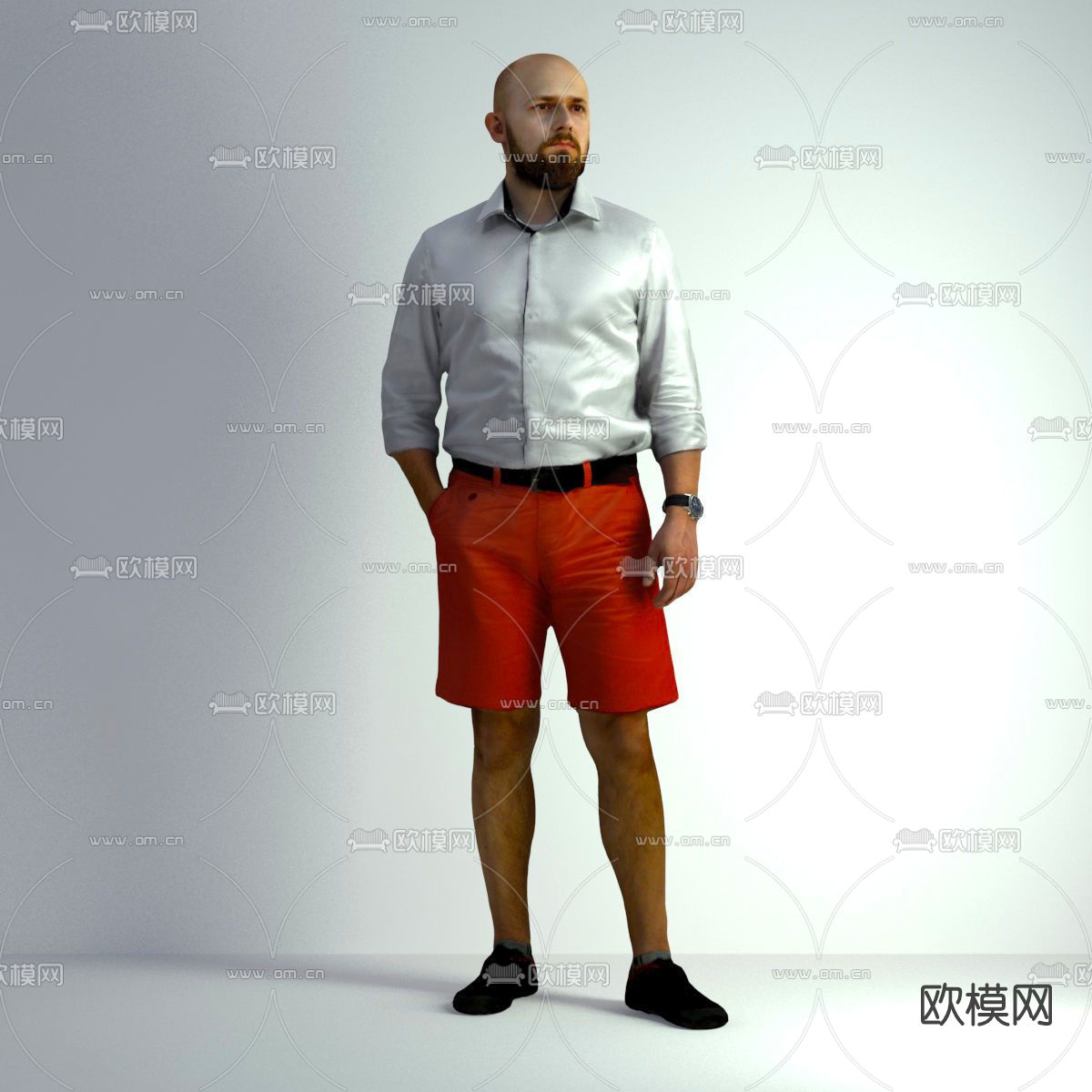 现代男士人物免费3d模型下载