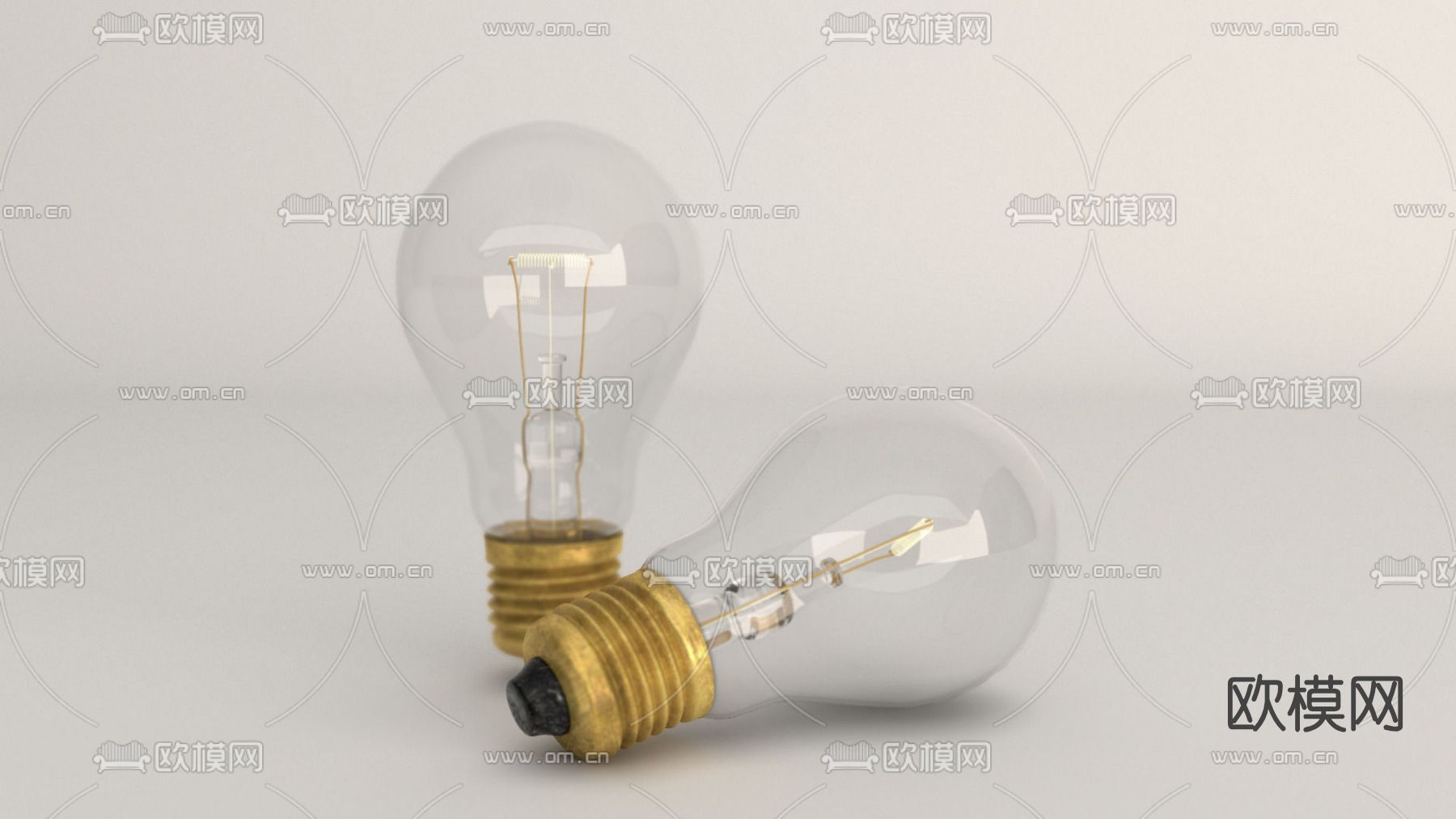 现代灯泡免费3d模型下载
