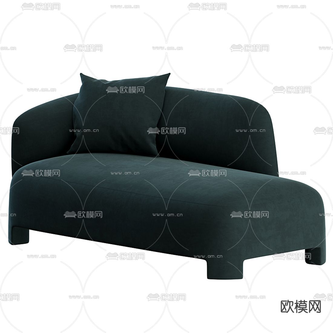 现代布艺贵妃椅3d模型