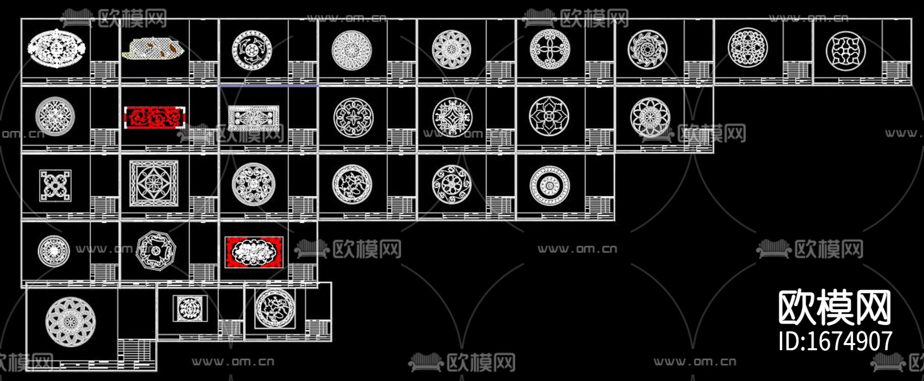 拼花cad图库下载（渲染图8）
