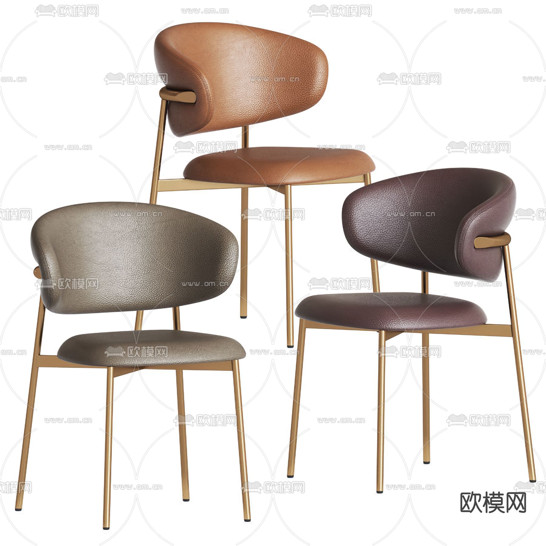 Calligaris 现代皮革单椅3d模型下载