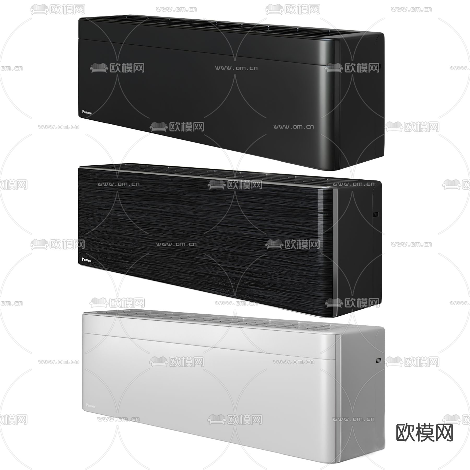 现代壁挂式空调3d模型