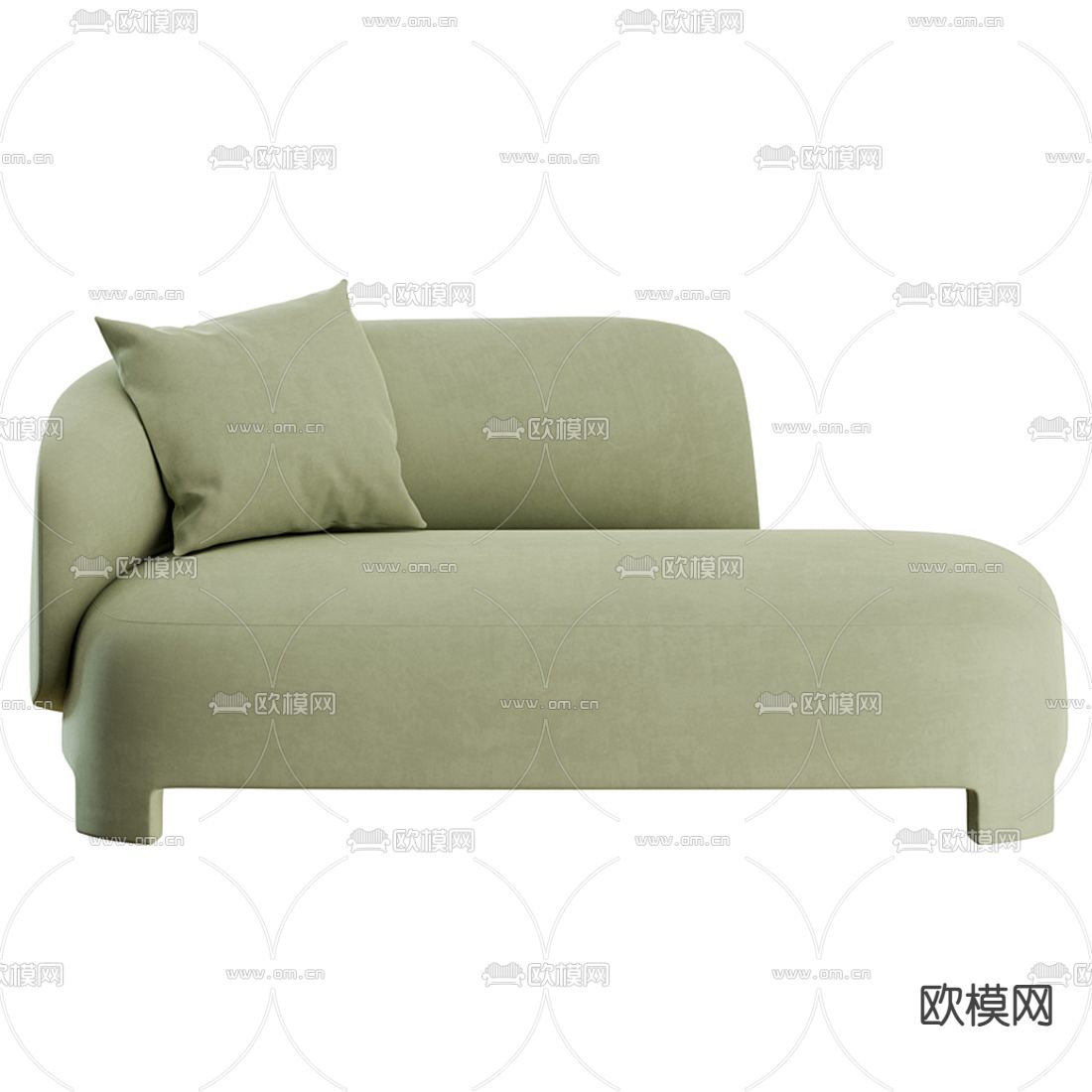 现代布艺贵妃椅3d模型