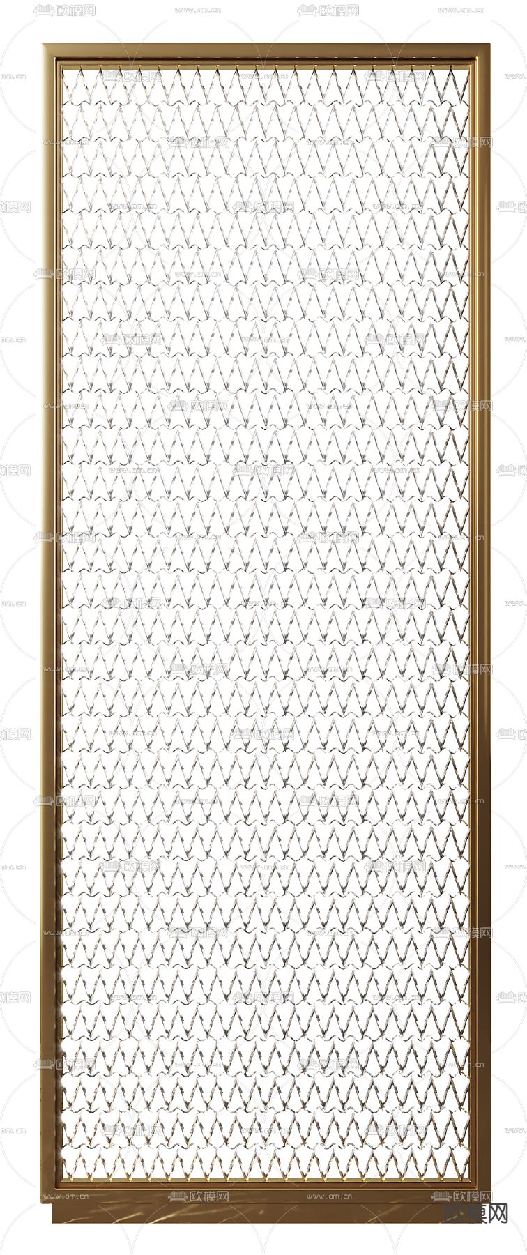 现代金属屏风隔断3d模型下载（渲染图4）