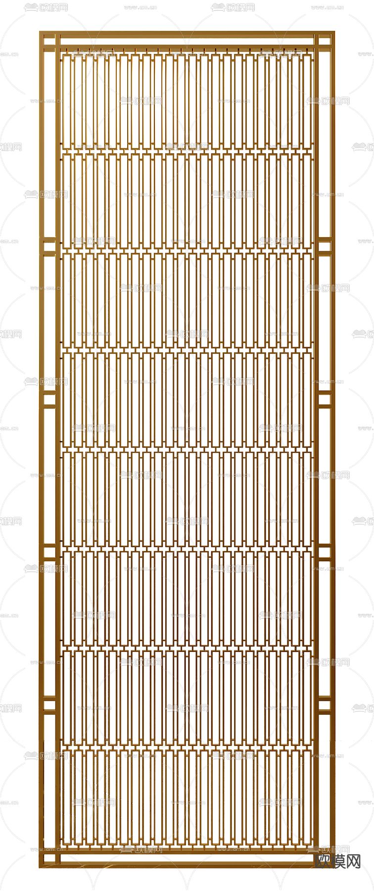 现代金属屏风隔断3d模型下载（渲染图2）