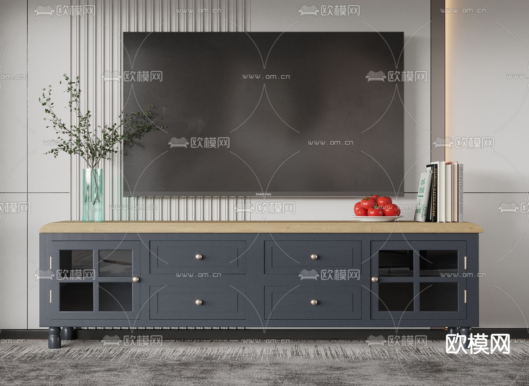 北欧电视柜3d模型