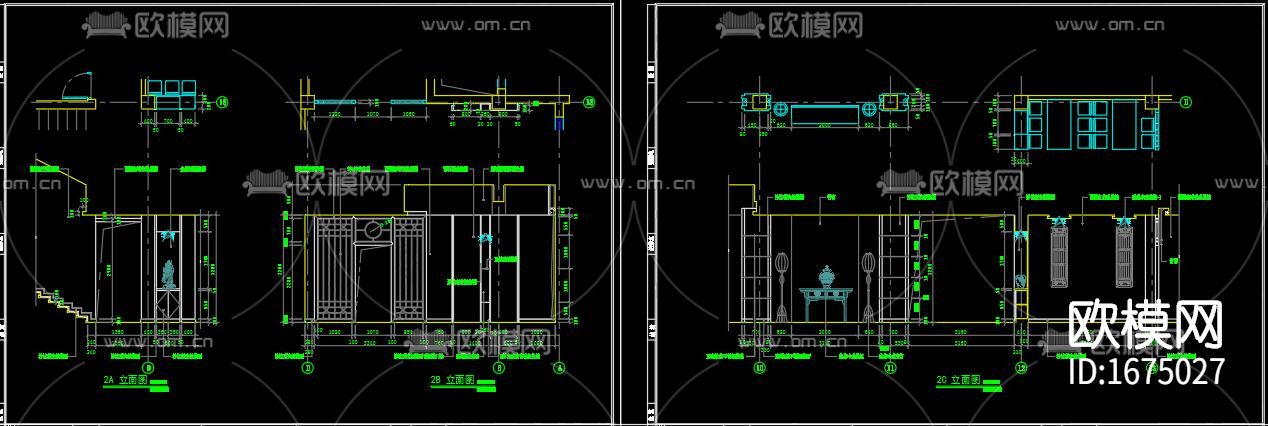 中式餐厅cad施工图下载（渲染图6）