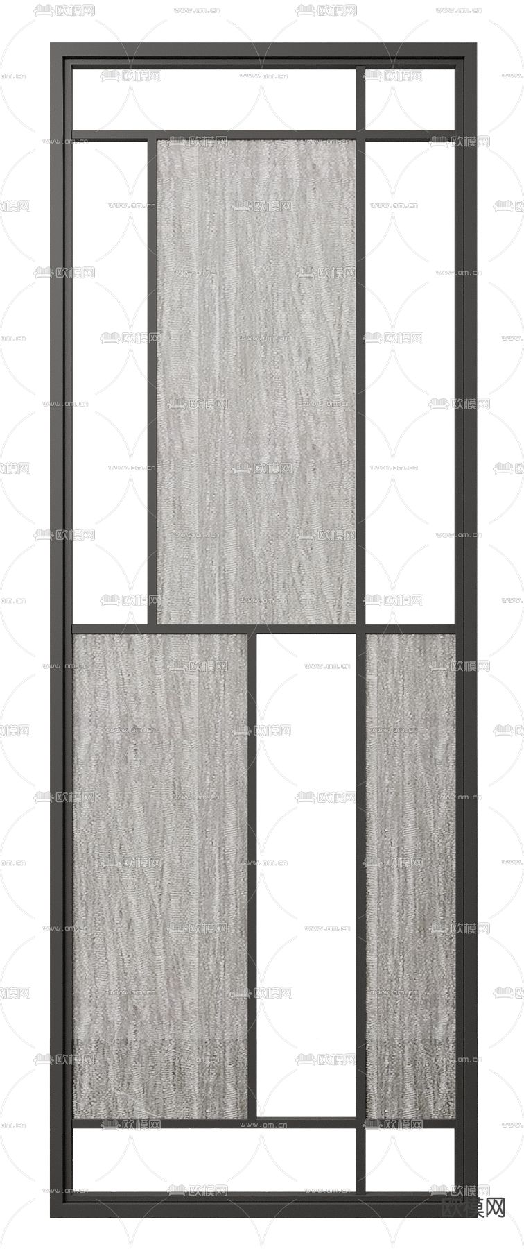 现代金属屏风隔断3d模型下载（渲染图3）