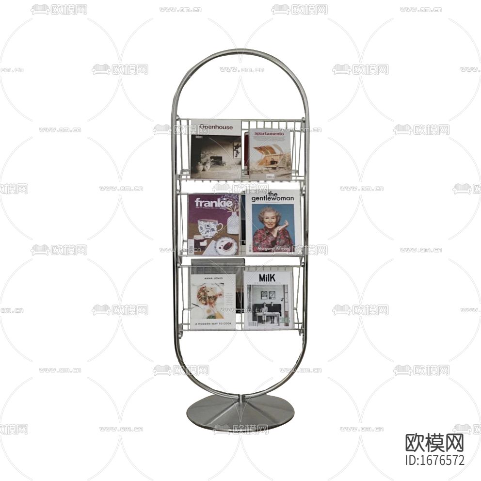 现代轻奢不锈钢杂志架书架下载