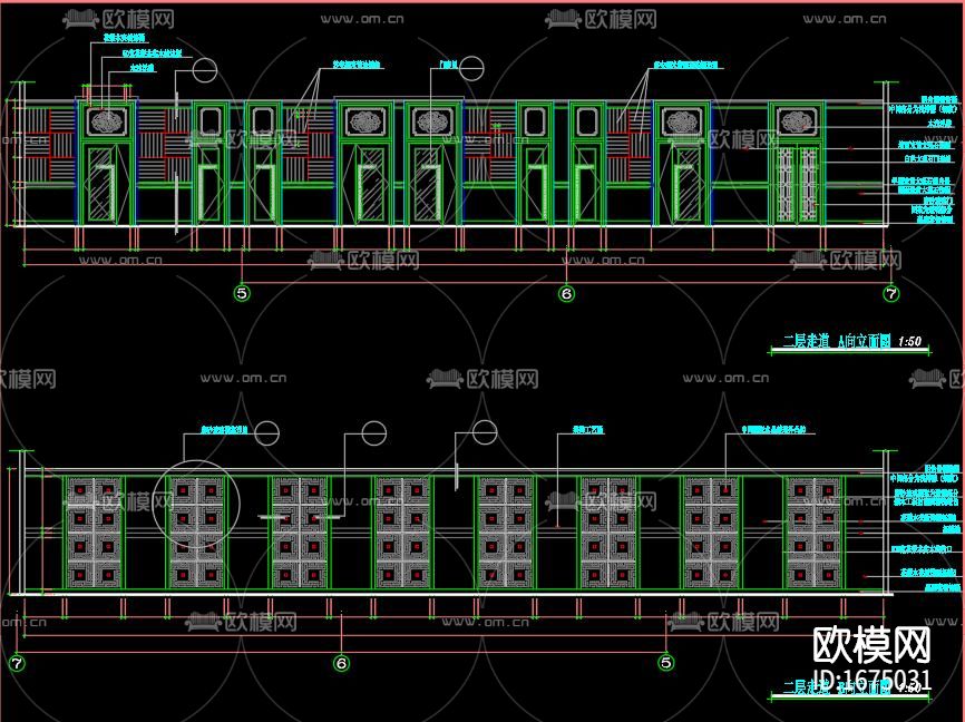 中餐厅全套cad施工图下载（渲染图10）