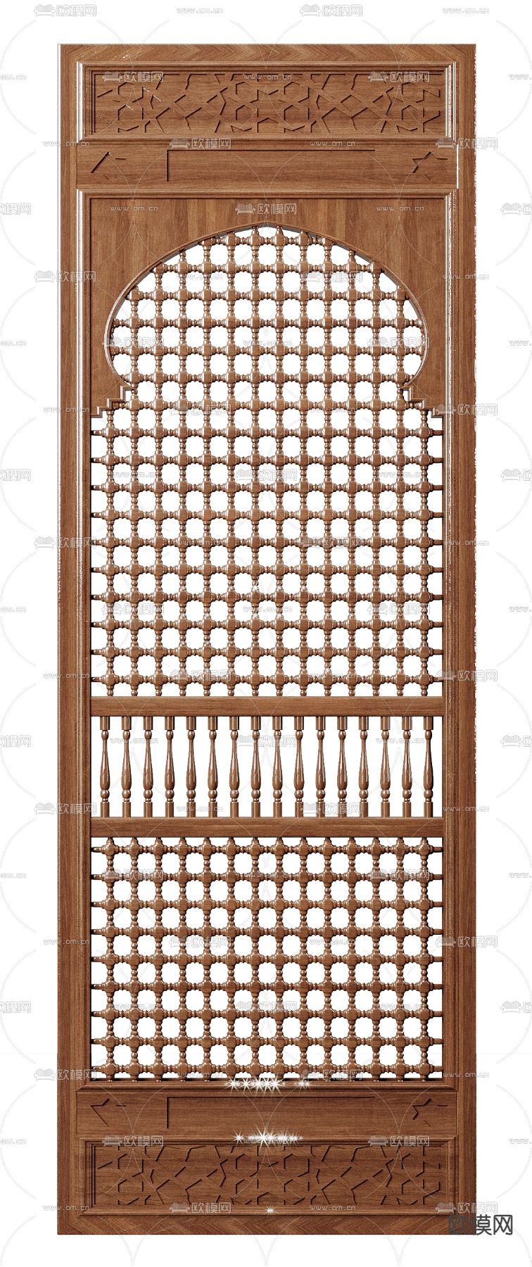 现代金属屏风隔断3d模型下载（渲染图5）