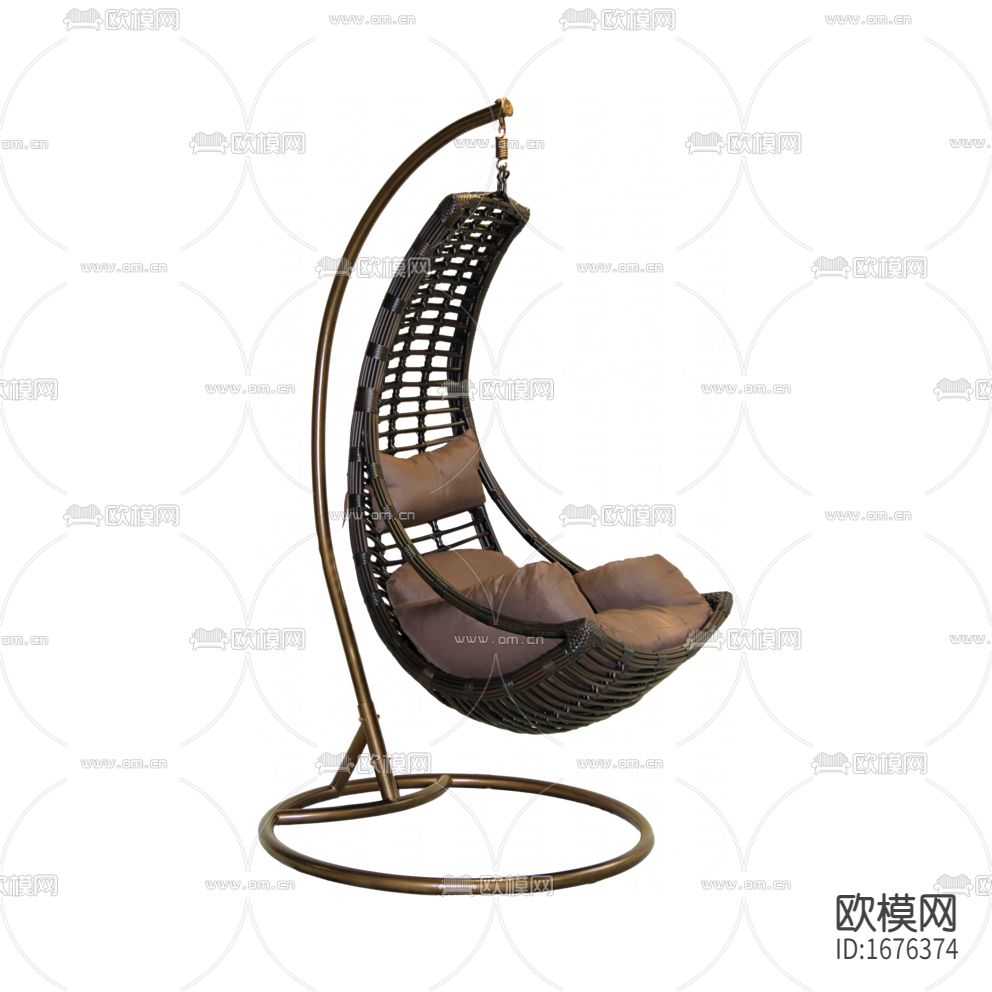 美式轻奢做旧铁艺藤编吊篮下载