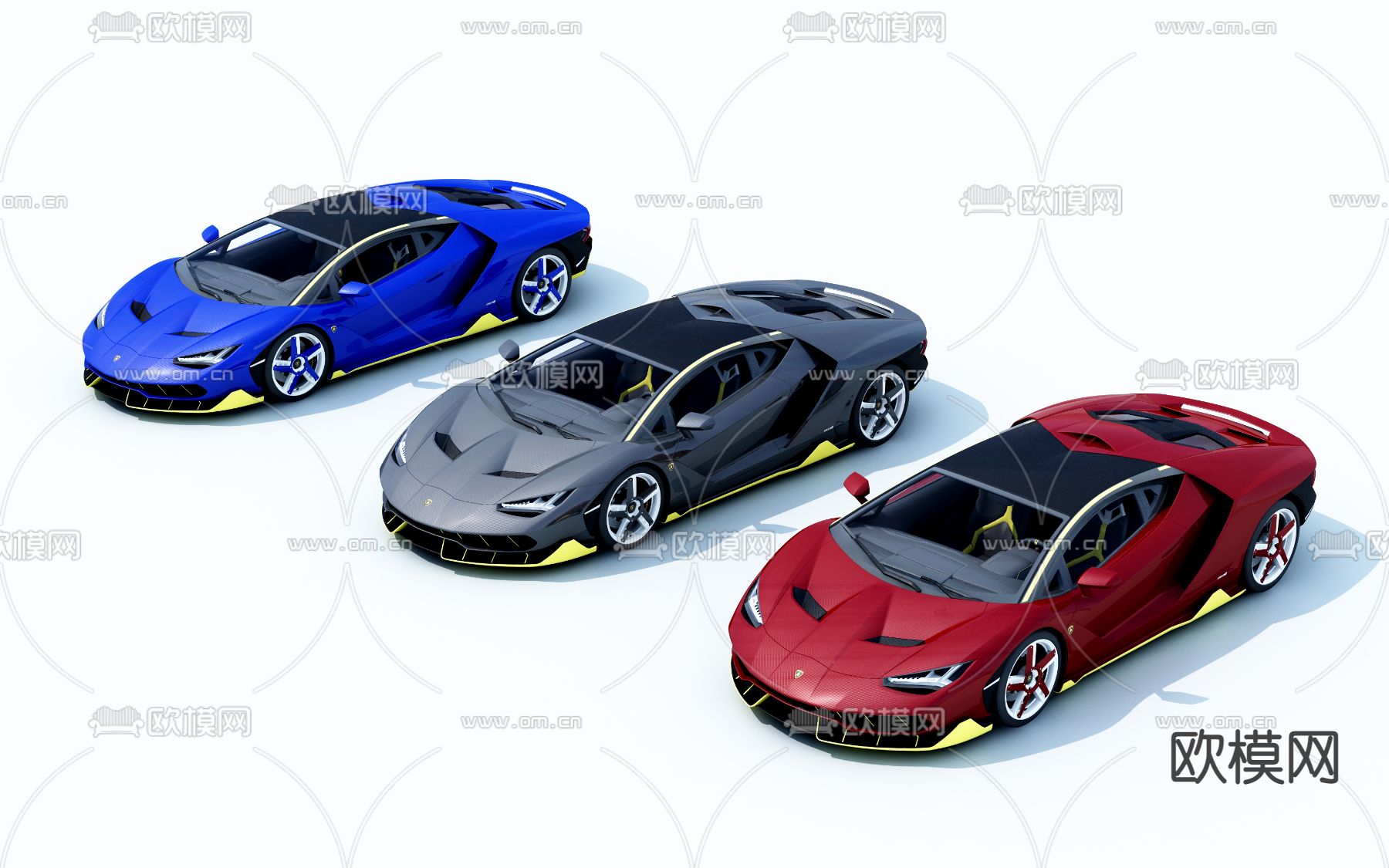 现代跑车汽车3d模型
