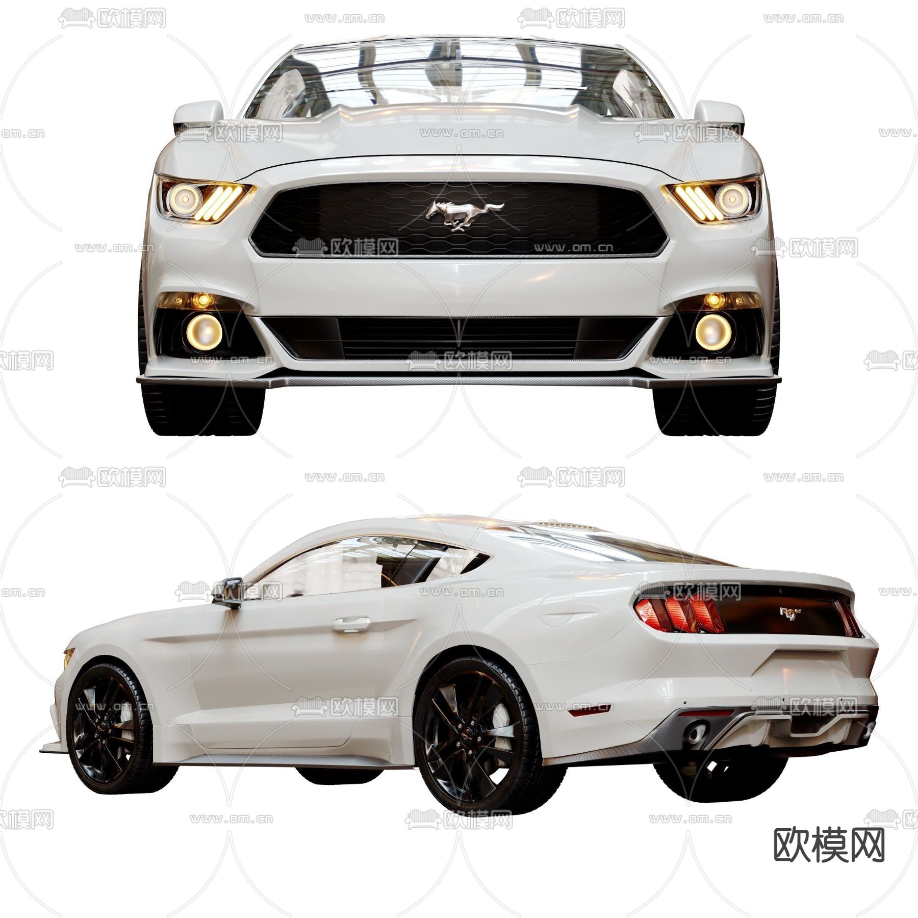 现代福特野马汽车3d模型