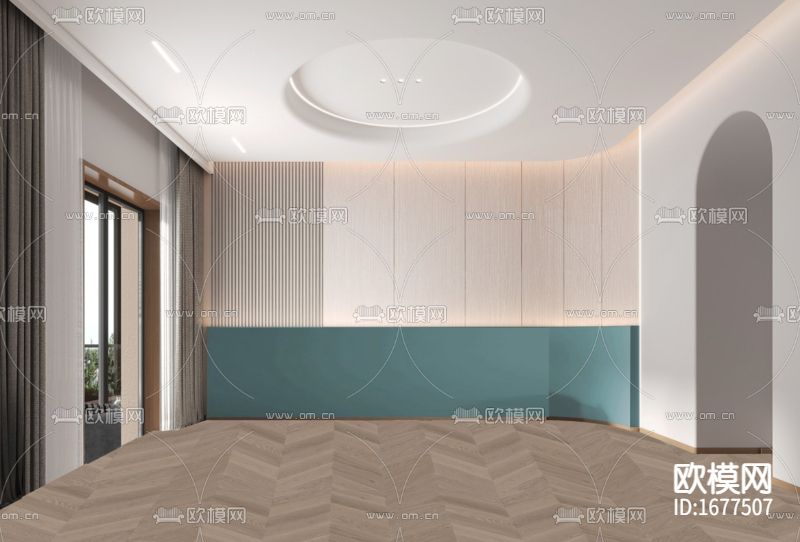 北欧轻奢创意卧室场景