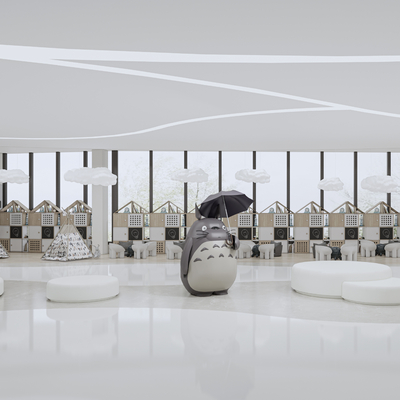  现代商场儿童休闲娱乐区su模型 