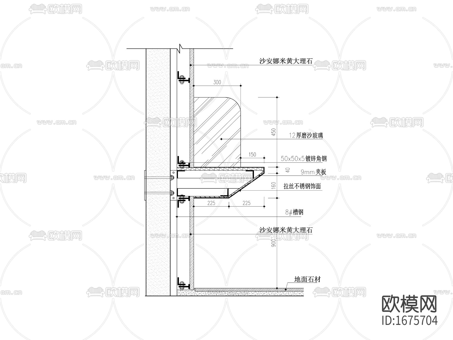 台面竖剖cad大样图下载