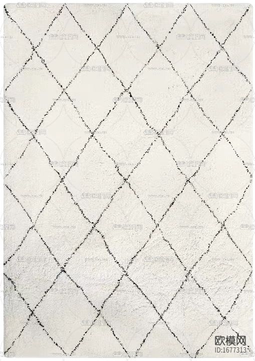 北欧简约线条儿童布艺地毯下载