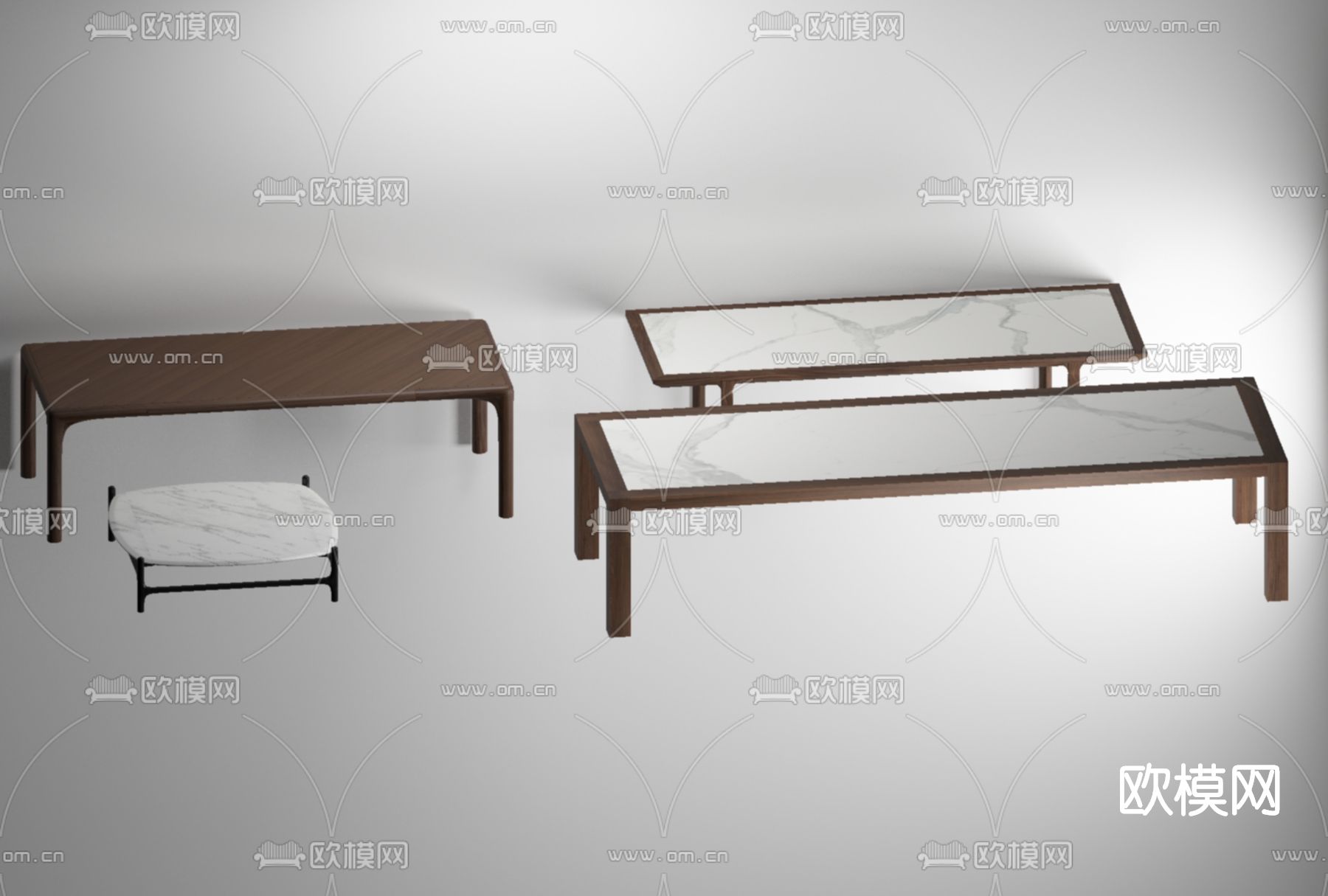 新中式长凳免费3d模型下载