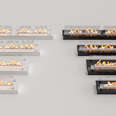  现代壁炉su模型 