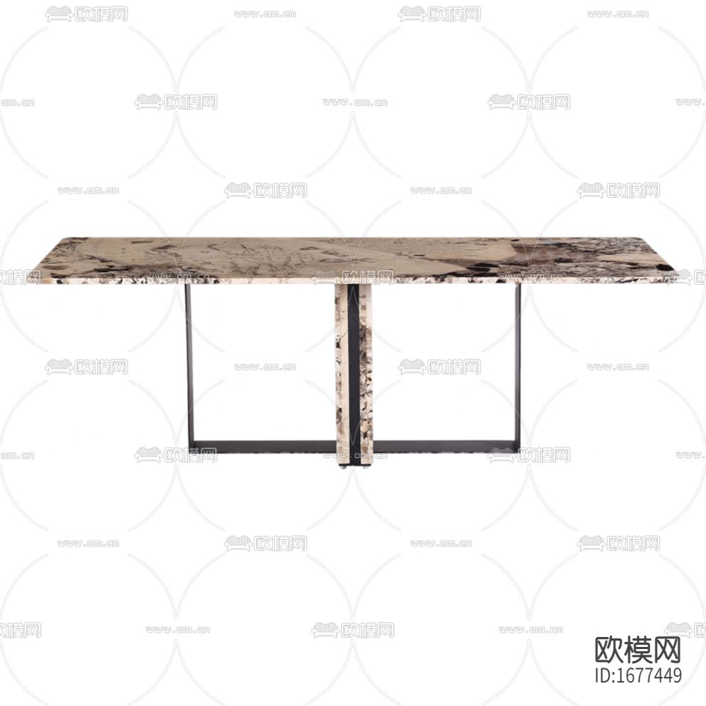 现代轻奢不锈钢大理石方形餐桌下载