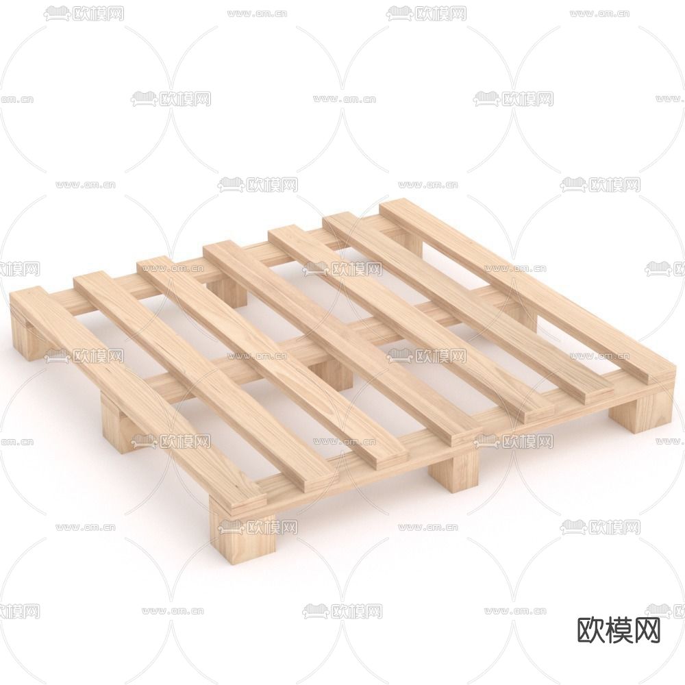 现代木质货物支架免费3d模型下载