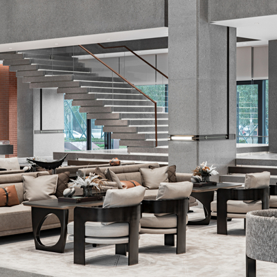 集艾设计 现代售楼处