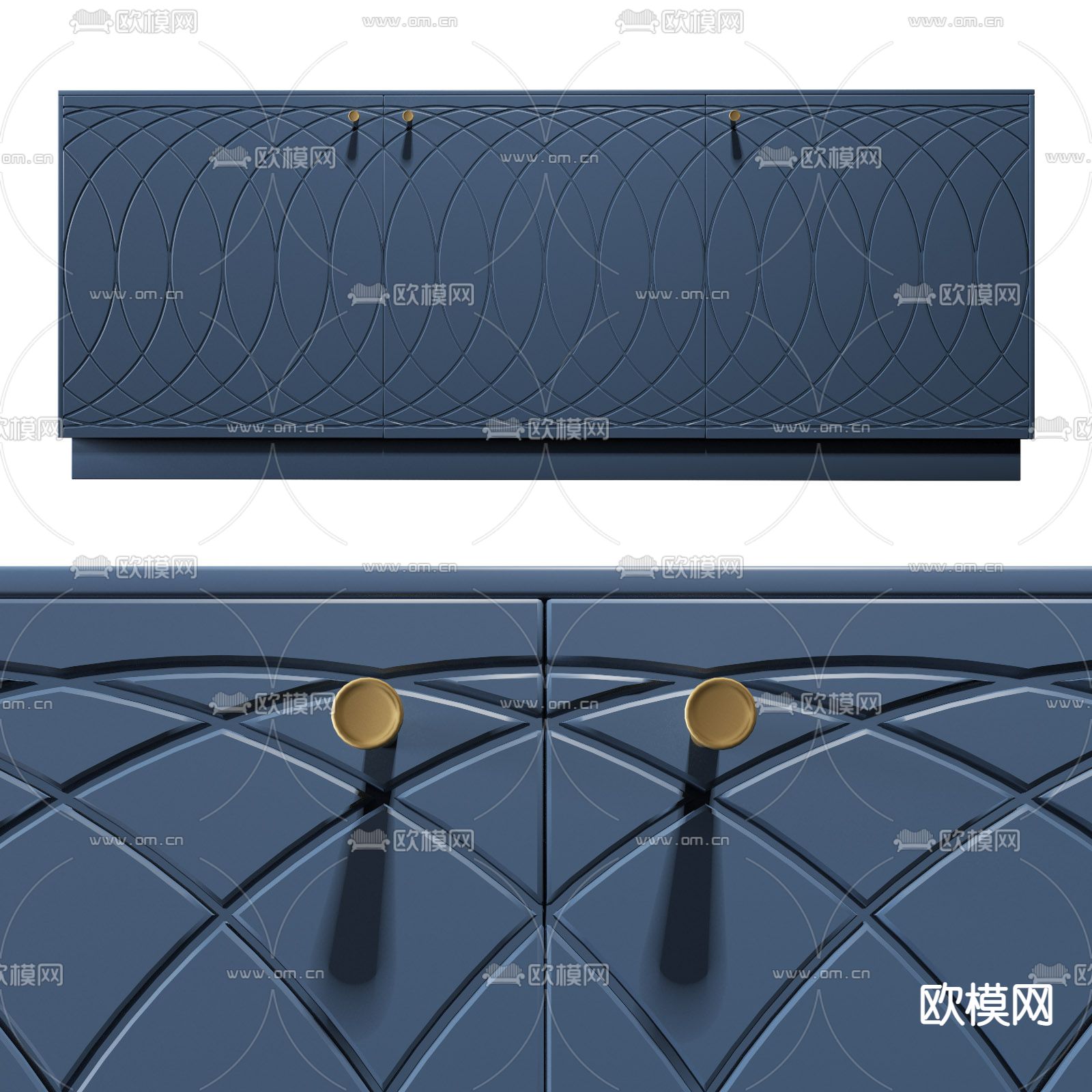 后现代烤漆电视柜3d模型