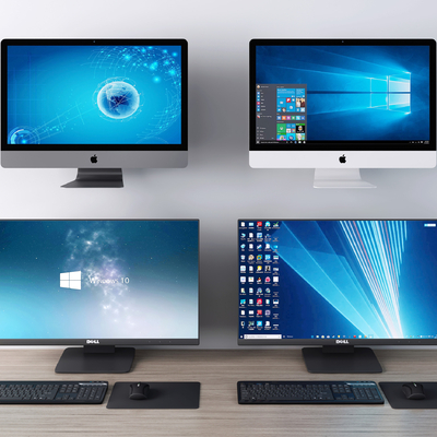  现代电脑显示器su模型 