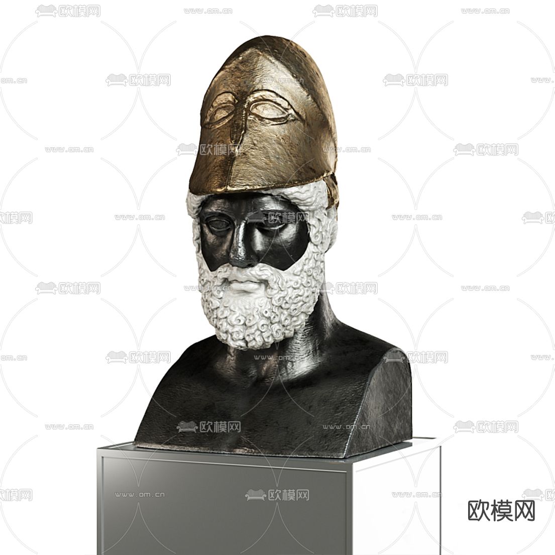 欧式人物雕塑3d模型下载（渲染图3）